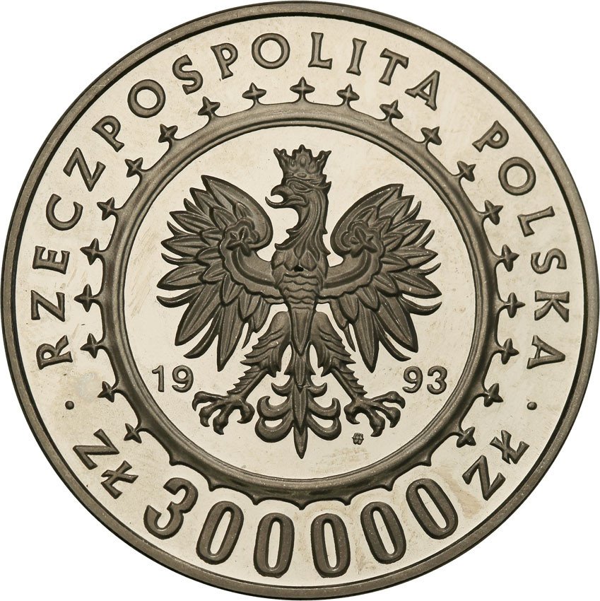 III RP. PRÓBA Nikiel 300 000 złotych 1993 Zamek w Łańcucie